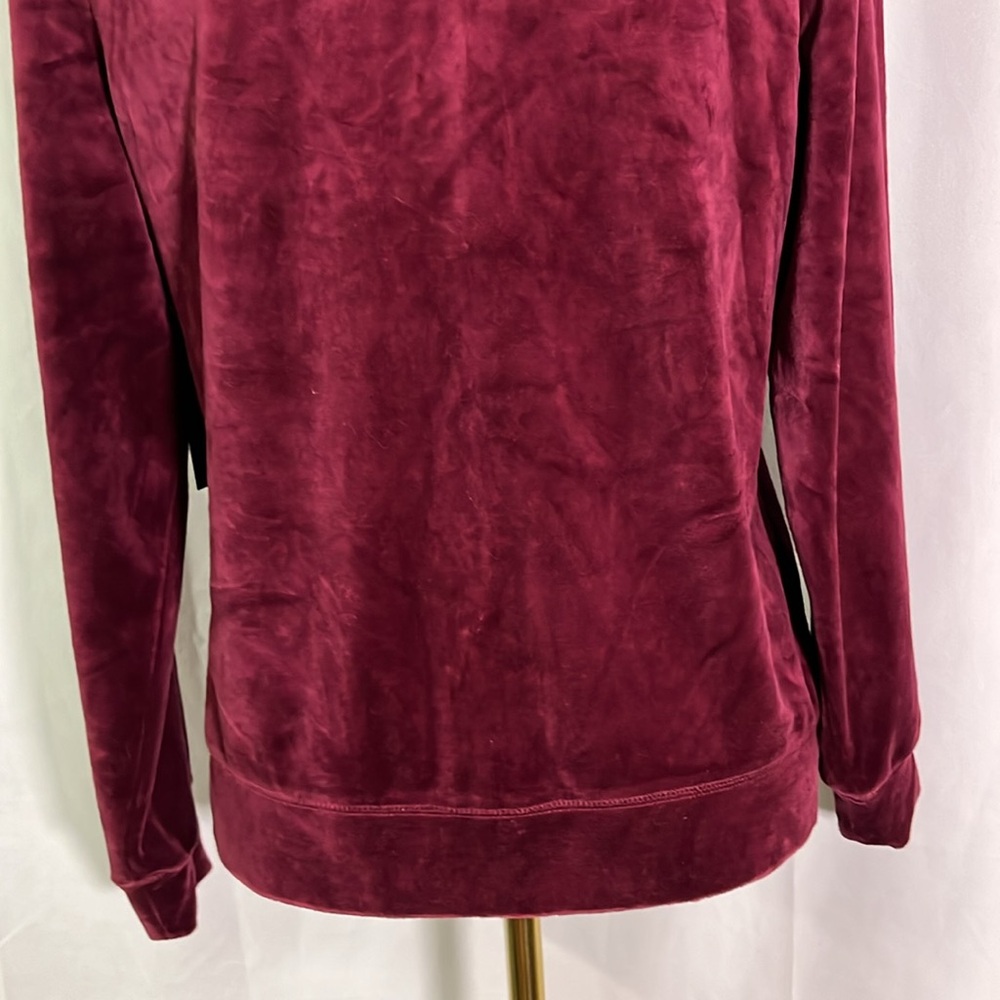 NWT Exertek French Merlot Red Zip Front Velour Jacket - Picture 13 of 16